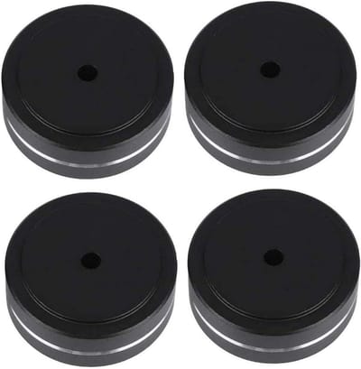 Set van 4 Aluminium Luidspreker Isolatievoeten met Rubberen Ringen voor Audioapparatuur