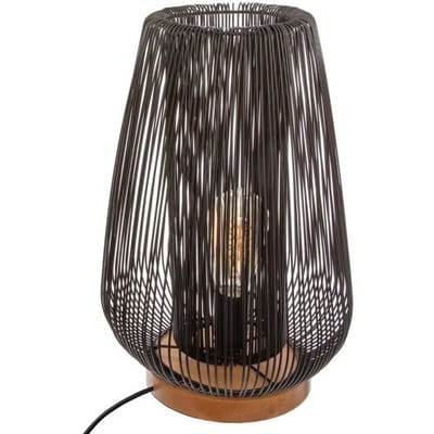 Atmosphera Noda Tafellamp - Zwart Metalen Draad, 40,5 cm
