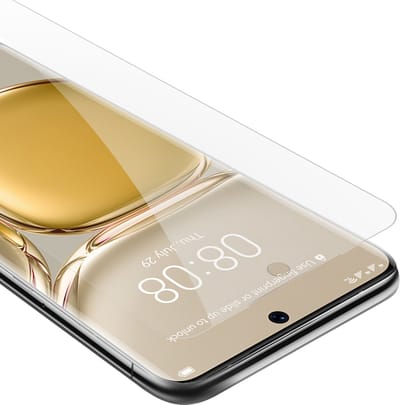 Cadorabo Screenprotector geschikt voor Huawei P50 PRO - Pantser film Beschermende film in KRISTALHELDER Geharde (Tempered) display beschermglas in 9H hardheid met 3D Touch