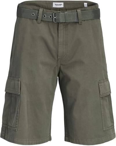 Jack & Jones Hudson Belted Cargo Shorts Heren - Maat S