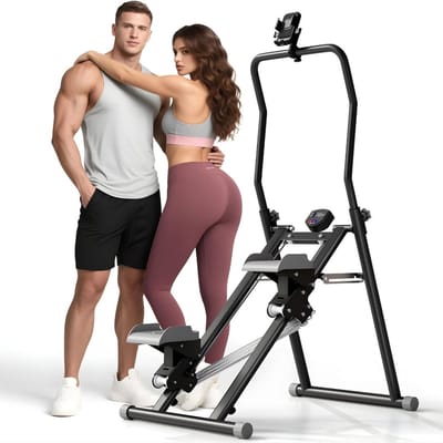 Ploutos® Stepper Fitness - Fitness Stepper voor Thuis Cardio Training - Compact Fitness Apparaat voor Thuis Workout - Zwart - 45cm x 40cm x 40cm