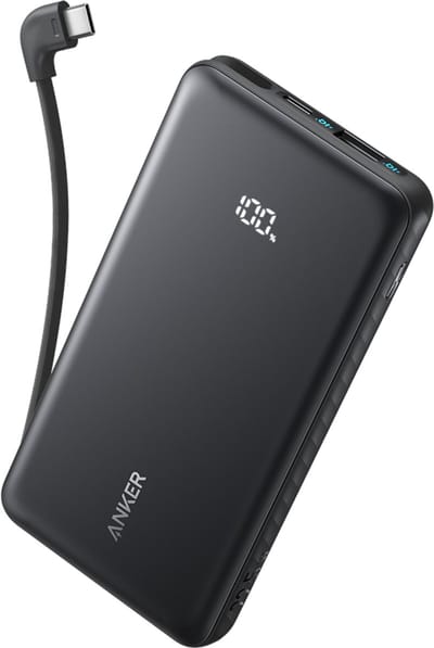 Anker Zolo Powerbank, 10.000 mAh 22,5W Max Draagbare Lader, USB-C In- en Output Snelladen Accupack, Slank Reismaatje