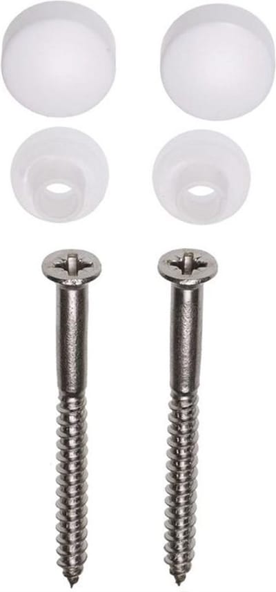 Asf Potschr Set 70Mm Pz2 Rvs 2St+Kap Wit