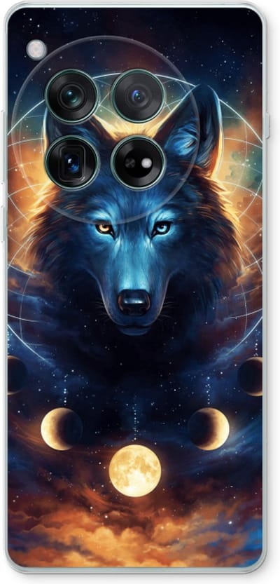 Case Company® - Hoesje geschikt voor OnePlus 12r hoesje - Wolf Dreamcatcher - Soft Cover Telefoonhoesje - Bescherming aan alle Kanten en Schermrand