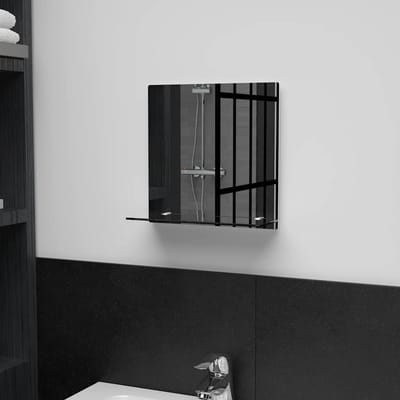 vidaXL - Wandspiegel - met - schap - 30x30 - cm - gehard - glas