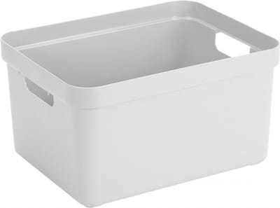 Sunware opbergbox Sigma - 6x stuks - kunststof - 32 liter - wit - opberg dozen/bakken - opbergers - 45 x 35 x 24 cm