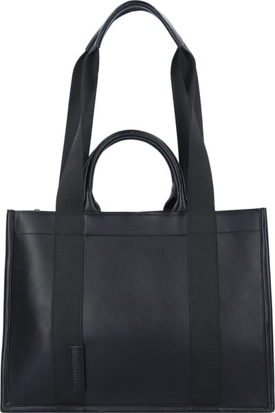 SEIDENFELT MANUFAKTUR Schoudertas Maleras Shopper Black / Gold Zwart