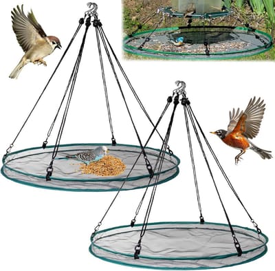 2 Stuks Universele Vogelzaadvanger voor Ophangbare Voederplatforms