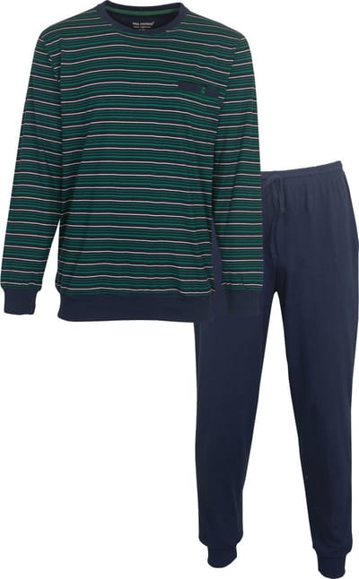 Paul Hopkins Heren Pyjama - Gestreept - Katoen - Blauw - Maat XXL