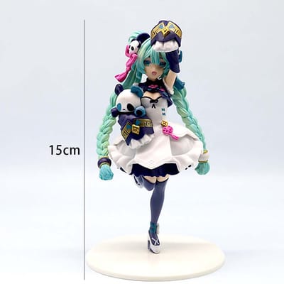 verkocht 15CM Anime Hatsune Miku Figuur Nationale Stijl Mode Panda MODERNCHINA Model Speelgoed Cadeau Collectie Actiefiguur PVC blue