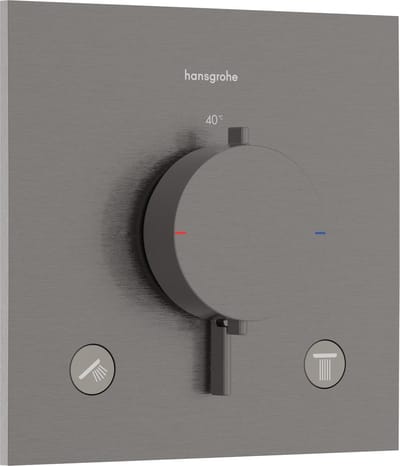 hansgrohe Ecostat Comfort E - Inbouwthermostaat - 2 functies - Douche - Brushed Black Chrome