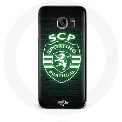 Samsung Galaxy S6 hoesje scp sportief portugal lichtgevende zwarte achtergrond