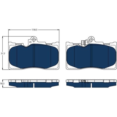 Remblok set, schijfrem ELECTRIC BLUE TRW GDB3398BTE