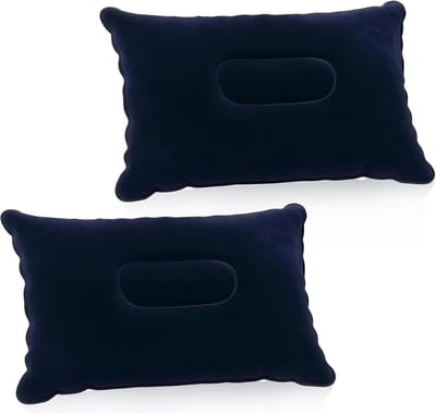 Opblaasbaar Kussen Set - Kampeer Kussen Strandkussen - Reizen Outdoor Kamperen - Waterdicht Zandwerend - Compact Lichtgewicht - Lila