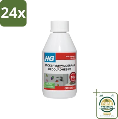 HG Stickerverwijderaar 300 ml - Voordeelverpakking - 24 stuks - Stickerresten - Hakstrepen verwijderen