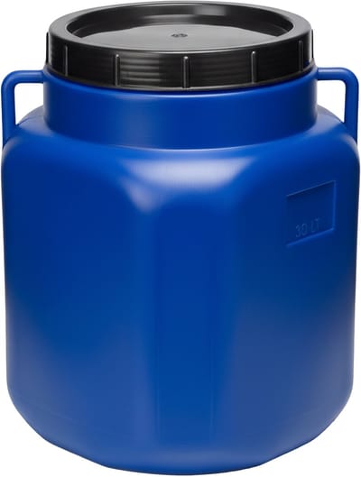 Garronda 30L - Plastic Vat BPA-vrij - Vierkant vat en Container met Deksel – Blauw – GD-STE-BarrelP