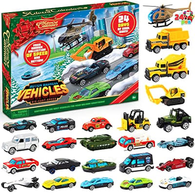 Adventskalender voor Kinderen met Vrachtwagenspeelgoed - 24 Dagen Aftellen naar Kerstmis