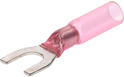 10 stuks Kalitec krimpkous kabelogen voor vorkkabels 0,5-1,5 mm² rood M5 | Kabeloog voor vorkkabel | Krimpkous kabelogen voor vorkkabels | Voor vochtbestendige kabelverbindingen