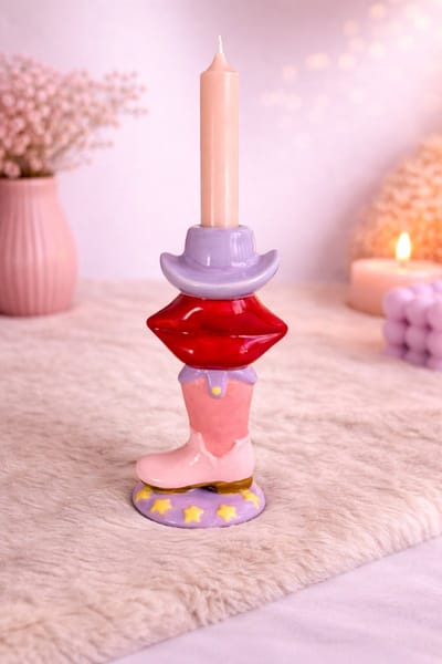 Kandelaar ‘Cowgirl Chic' | Viva Femme | Kaarsen | Decoratie | Cadeau
