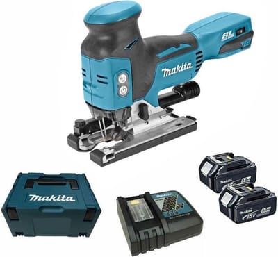 Makita DJV181RTJ DJV181RTJ Accu-decoupeerzaag Incl. accu, Incl. lader, Incl. koffer 18 V 5.0 Ah Aantal meegeleverde accus: 1
