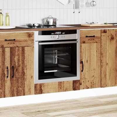vidaXL - Ovenkast - Kalmar - bewerkt - hout - oud - houtkleurig
