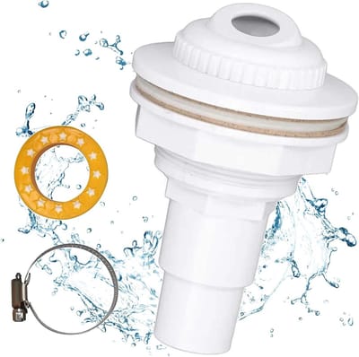 Inlaatmondstuk voor stalen wandzwembaden, 38/32 mm, geschikt voor skimmers en watercirculatie