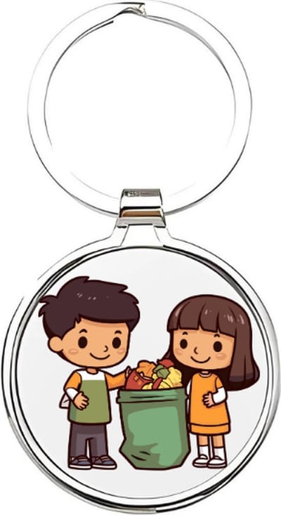 Akyol - Vuilnisman Sleutelhanger - vuilnisman - De beste vuilnisman - Vuilnis - Vuilniswagen - afvalman - schoonmaker - schoonmaakster - milieuwerker - cadeau voor de beste vuilnisman - 4 x 7,5 CM