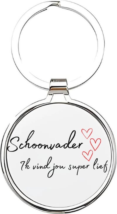 Akyol - schoonvader ik vind jou superlief Sleutelhanger - Schoonvader - de leukste schoonvader - schoonvader sleutelhanger - papa sleutelhanger - sleutelhanger papa - familie sleutelhanger - vaderdag cadeautje - papa cadeau - fathersday - 4 x 7,5 CM