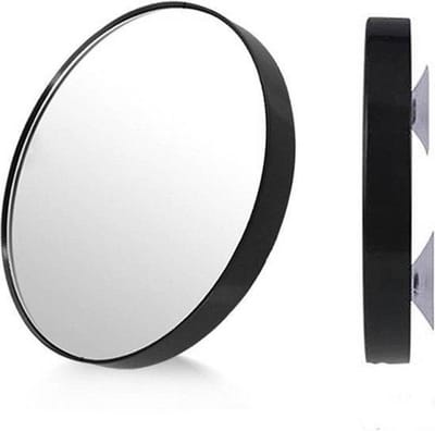 Go Go Gadget - Luxe 10x Vergroot Make-up Spiegel - Rond - Zwart - Met Zuignappen - 10 CM - Kleine Spiegel