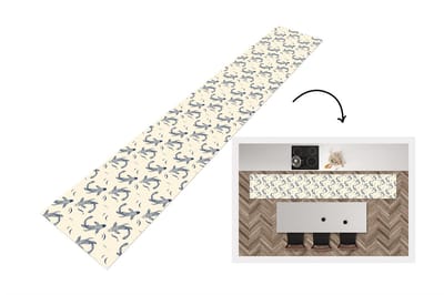 Keukenloper 300x50 cm - Keukenmat vinyl Karper - Vis - Japan - Patronen - Keukenmatten loper - Keuken vloerkleed tapijt