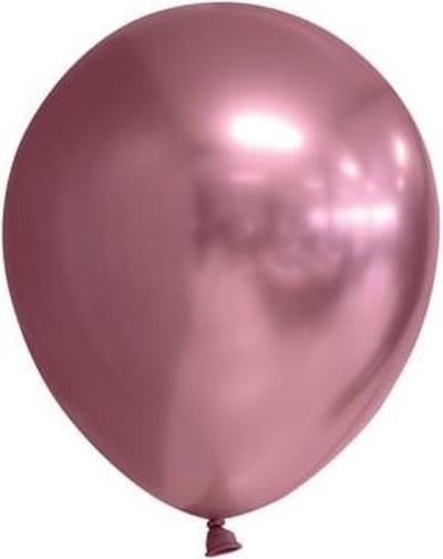 100 chrome 5 inch kleine ballonnen roze.