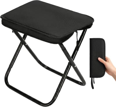 Thijox - Camping Klapkruk - Opvouwbare Camping Stoel - Ultralicht en Compact - Ideaal voor Picknick, Outdoor, Wandelen en Vissen - Draagbare Kruk voor