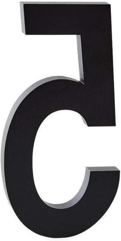 Huisnummer Aluminium - Deurnummer Adrescijfer - Huis Nummering - Arne Jacobsen Typografie - 10 cm - Zwart