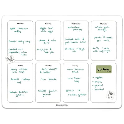 GreenStory - Week Planner - Zelfklevend - 1 Week - Wit - M - met Sticky Pen
