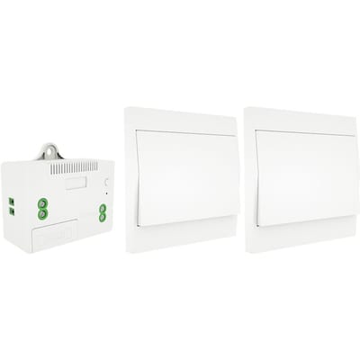 110-230V draadloze lichtschakelaar en ontvangerset Zelfvoorzienende schakelaar Afstandsbediening Verlichtingsarmatuur wit