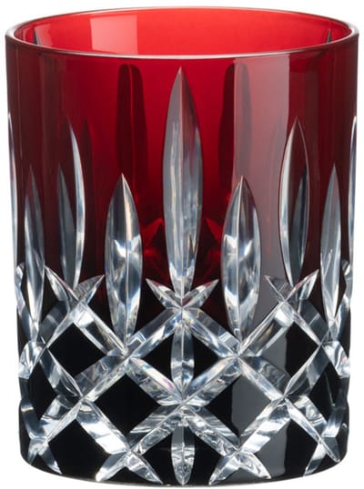 Riedel Laudon beker, whiskyglas, tumbler, glas, drinkglas, kristalglas, rood-zwart, 295 ml, 1515/02S3CB