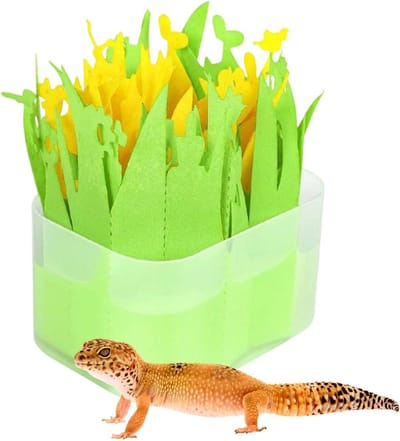 Luchtbevochtiger Terrarium - Vochtregelaar Reptiel - Klimaatbeheersing Vivarium - Decoratief Plantontwerp - 17x12x9 cm - Groen