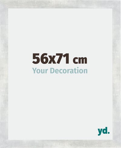 Your Decoration - Fotolijst 56x71 cm - MDF - Zilver Glanzend Vintage - Mura