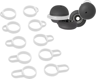kwmobile oorhaken voor om je in-ear oordopjes - geschikt voor Sony Linkbuds WF-L900 - 'Grips' voor een betere pasvorm - wit