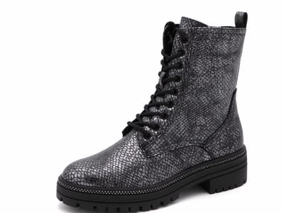 Marco Tozzi Dames Veterboot - 25202-037 Grijs - Maat 36