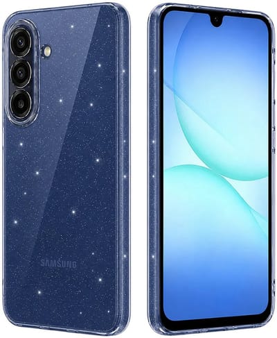 Hoesje voor Samsung Galaxy A18 5G A186 / A18 4G A185 / F17 / M17 / A17 4G A175, Techsuit, SparkleSkin, Transparant