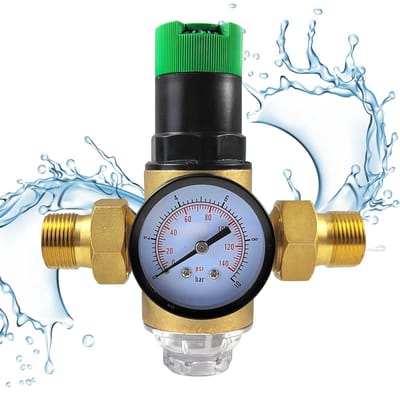 Drukregelaar 3/4 inch - messing drukregelaar met filter en manometer - optimale waterdruk voor woningen - ShopVlot