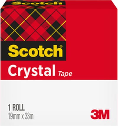Plakband scotch crystal 600 19mmx33m transparant | 12 stuks