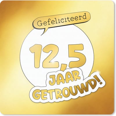 Muismat 20x20 cm - Mousepad Trouwen - Spreuken - 12 5 jaar getrouwd - Quotes - Muismatten