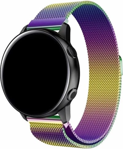 Stravo Smartwatch Milanees bandje 22mm - Kleurrijk - Luxe Milanees horlogebandje geschikt voor Samsung Galaxy Watch 1 46mm / Galaxy Watch 3 45mm / Gear S3 Classic & Frontier - Amazfit GTR 47mm / GTR 2 / GTR 3 - OnePlus Watch / Garmin / Huawei