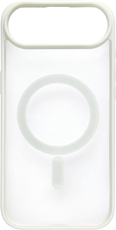 Hoesje Geschikt voor Apple iPhone 17 Air - Wit - Casemania Magnetisch Bumper Back Cover Geschikt voor MagSafe - Zachte TPU Rand en Krasbestendige Transparante Achterkant Back Cover
