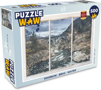 Puzzel Doorkijk - Brug - Water - Legpuzzel - Puzzel 500 stukjes