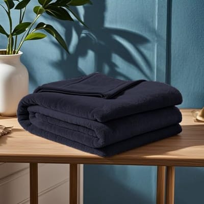 Warme Fleece Deken 170 x 200 cm voor Slaapkamer, Bank en Reizen - Donkergrijs