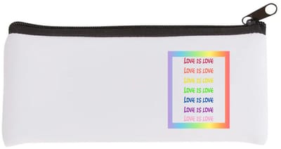Akyol - lgbtq cadeau - Etui - Lgbt - queer - met opdruk - lgbt - love is love - pride month - lgbtq vlag - gay pride - met tekst - opdruk - leuke pride spullen - verjaardag - cadeau - gift - 20 bij 9 cm