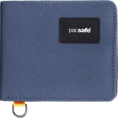 Pacsafe Bifold Portemonnee - 9 x 10.5 x 1 cm - Pasjeshouder - RFID-blokkerend - Beveiligde Portemonnee - Anti-diefstal Pasjeshouder - Gerecycled Polyester - Blauw